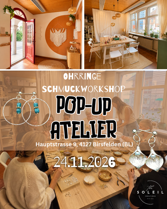 Schmuckworkshop 24.11.26 im Pop-Up Atelier in Basel/Birsfelden (BL)