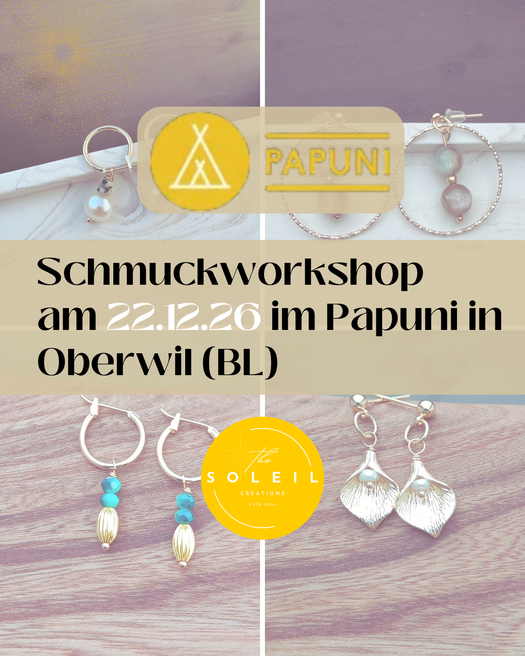 Schmuckworkshop 22.12.26 im Papuni in Oberwil (BL)