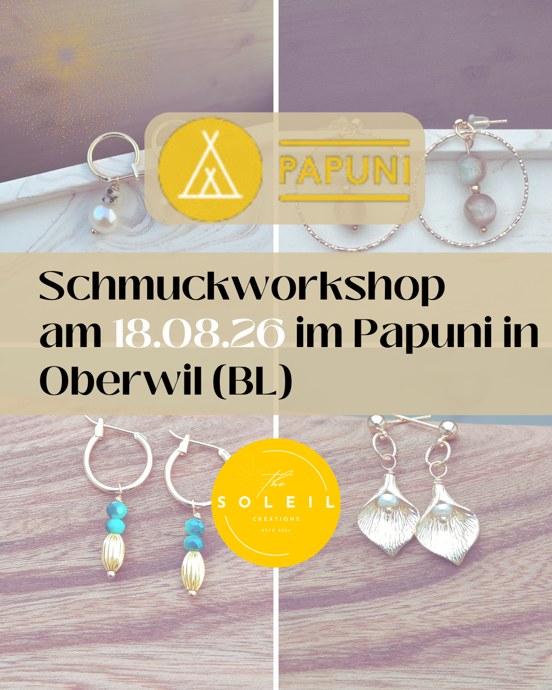 Schmuckworkshop 18.08.26 im Papuni in Oberwil (BL)