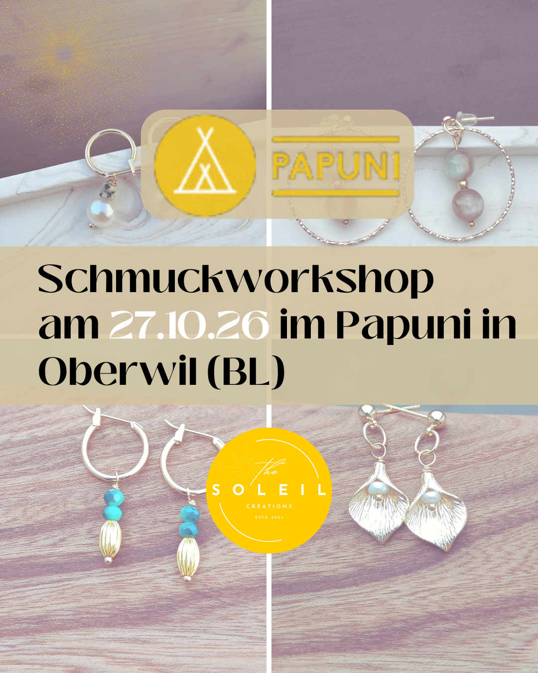 Schmuckworkshop 27.10.26 im Papuni in Oberwil (BL)